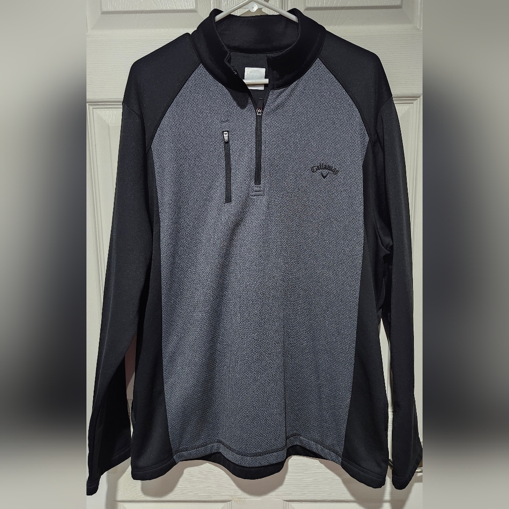 Callaway Golf Men's Black & Gray Quarter-Zip Pullover Size XL